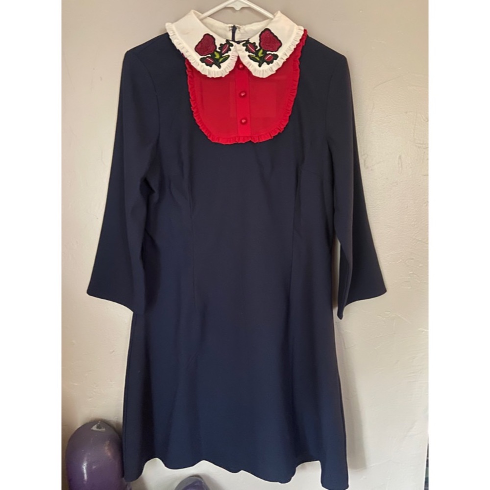 Blue collared dress